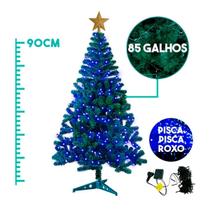 Árvore Natal Verde 90 Cm 85 Galhos Pinheirinho Pinheiro com pisca - CI