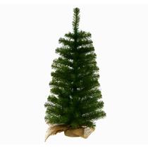 Árvore Natal Verde 90cm 119 Galhos Base Juta Pinheiro Luxo