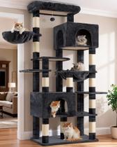 Árvore para Gatos Heybly HCT039G 193 cm Grande Multi-Nível Cinza Árvore para Gatos Heybly HCT039G 193 cm Grande Multi-Nível Cinza