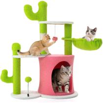 Árvore para Gatos YITAHOME Cacto 91 cm com 2 Plataformas e Poste para Arranhar Árvore para Gatos YITAHOME Cacto 91 cm com 2 Plataformas e Poste para Arranhar