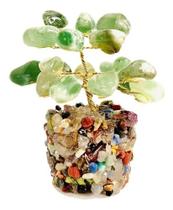 Árvore Pedra Quartzo Verde, Base Cascalho - Saúde