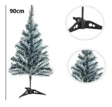 Árvore Pinheiro De Natal 90 Galhos Verde Com Neve 90 Cm A0031