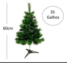 Árvore Pinheiro De Natal Cor Verde Com Neve 60cm 35 Galhos ( A0606m ) - Global