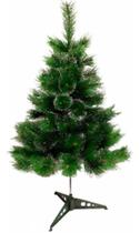 Árvore Pinheiro De Natal Cor Verde Com Neve 60cm 35 Galhos A0606M