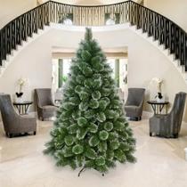 Árvore Pinheiro De Natal Luxo Cor Verde E Neve Flocos 1,80m 420 Galhos A0618M Árvore Pinheiro De Natal Luxo Cor Verde E Neve Flocos 1,80m 420 Galhos A0618M