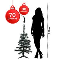 Árvore Pinheiro De Natal Luxo Verde Nevada 90 cm 70 Galhos - Wincy - Natal