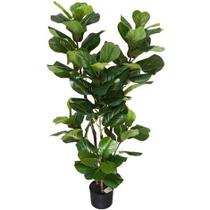 Arvore Planta 3 Hastes Ficus Lyrata Artificial Realista Permanente Decor