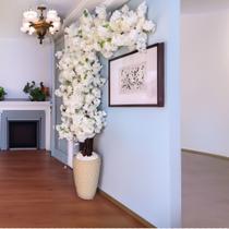 Arvore Planta Artificial De Flores de Cerejeiras Branca 2mt