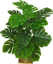 Árvore Planta Artificial Verde Costela de Adão 80cm Folhagem