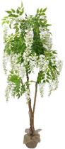 Arvore Planta Glicinia 185cm 3 Galhos Com Flores Realista