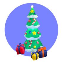 Árvore Presentes Inflável C/Luz Decoração Natal Bivolt 1,90m Árvore Presentes Inflável C/Luz Decoração Natal Bivolt 1,90m