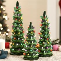 Árvores de Natal de Cerâmica Best Choice 38-53cm com Luzes LED Árvores de Natal de Cerâmica Best Choice 38-53cm com Luzes LED