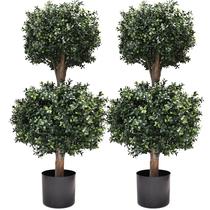 Árvores de topiaria de bola dupla de buxo artificial BLONYUVC 1m Árvores de topiaria de bola dupla de buxo artificial BLONYUVC 1m