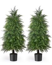 Árvores de topiaria de cedro artificial YEMMEN, 4 pés ao ar livre, pacote com 2 Árvores de topiaria de cedro artificial YEMMEN, 4 pés ao ar livre, pacote com 2