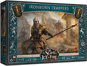 As Crônicas de Gelo e Fogo Tabletop Miniaturas Jogo Ironborn Trappers Unit Box Jogo de estratégia para adolescentes e adultos Idade 14+ 2+ Jogadores Tempo médio de reprodução 45-60 minutos Feito por CMON