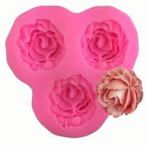 As formas de bolo moldam o novo molde de gesso lavanda perfumado em forma de rosa de 3 furos 2pcs As formas de bolo moldam o novo molde de gesso lavanda perfumado em forma de rosa de 3 furos 2pcs