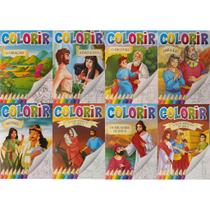 As mais belas histórias da bíblia - livros de colorir - kit com 8 livros - BICHO ESPERTO
