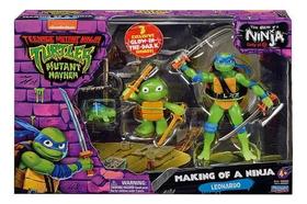 As Tartarugas Ninja Caos Mutante - Set Criação De Um Ninja C/ 3 Figuras Brilham Escuro Leonardo Sunny