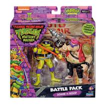 As Tartarugas Ninja - Pack 2 Bonecos - Donnie VS Bebop