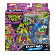 As Tartarugas Ninja - Pack 2 Bonecos - Leo VS Superfly