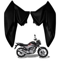 Asa Aba Lateral Tanque Aleta Honda Cg Titan 160 Preto Brilho 2016 2017 2018 2019 2020 2021