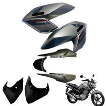 Asa (Aba) Tanque Cg Fan 160 2016 até 2021 + Rabeta Tubarão Traseira 3 peças