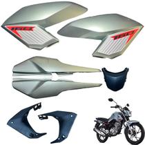 Asa (Aba) Tanque Cg Fan 160 2016 até 2021 + Rabeta Tubarão Traseira 3 peças