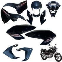 Asa (aba) Tanque Cg Fan 160 2016 até 2021 + Tampa Lateral Farol Completo Com Aranha