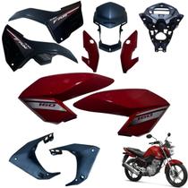 Asa (aba) Tanque Cg Fan 160 2016 até 2021 + Tampa Lateral Farol Completo Com Aranha