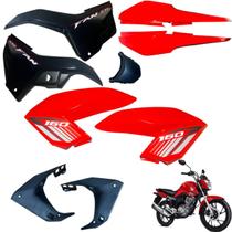 Asa (aba) Tanque Cg Fan 160 2016 até 2021 + Tampa Lateral Rabeta Traseira 3 peças