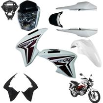 Asa (aba) Tanque Cg Titan 150 Modelo 2014 / 2015 + Farol Completo Com Aranha Paralama Dianteiro Rabeta Traseira 3 Peças