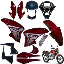 Asa (aba) Tanque Cg Titan 150 Modelo 2014 / 2015 + Farol Completo Com Aranha Paralama Dianteiro Rabeta Traseira 3 Peças