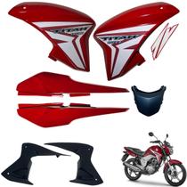 Asa (Aba) Tanque Cg Titan 150 Modelo 2014 / 2015 + Rabeta Tubarão Traseira 3 Peças