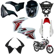 Asa (aba) Tanque Cg Titan 150 Modelo 2014 / 2015 + Tampa Lateral Farol Completo Rabeta Traseira 3 peças Asa (aba) Tanque Cg Titan 150 Modelo 2014 / 2015 + Tampa Lateral Farol Completo Rabeta Traseira 3 peças