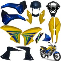 Asa (aba) Tanque Cg Titan 150 Modelo 2014 / 2015 + Tampa Lateral Farol Completo Rabeta Traseira 3 peças