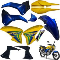 Asa (Aba) Tanque Cg Titan 150 Modelo 2014 / 2015 + Tampa Lateral Paralama Dianteiro Rabeta Traseira 3 Peças