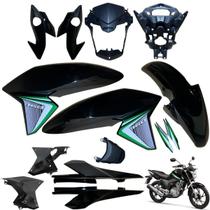 Asa (aba) Tanque Cg Titan 160 2016 até 2021 + Farol Completo Rabeta Traseira 3 peças Paralama Dianteiro