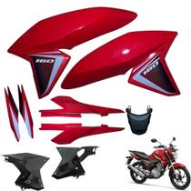 Asa (Aba) Tanque Cg Titan 160 2016 até 2021 + Rabeta Tubarão Traseira 3 peças