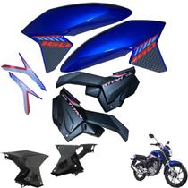 Asa (Aba) Tanque Cg Titan 160 2016 até 2021 + Tampa Lateral Farol Completo Paralama Dianteiro