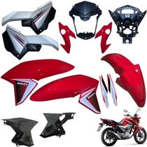 Asa (Aba) Tanque Cg Titan 160 2016 até 2021 + Tampa Lateral Farol Completo Paralama Dianteiro