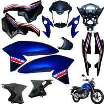 Asa (Aba) Tanque Cg Titan 160 2016 até 2021 + Tampa Lateral Farol Completo Rabeta Traseira 3 Peças
