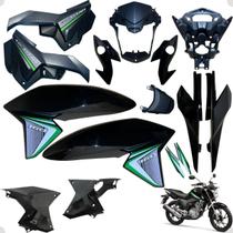 Asa (Aba) Tanque Cg Titan 160 2016 até 2021 + Tampa Lateral Farol Completo Rabeta Traseira 3 Peças
