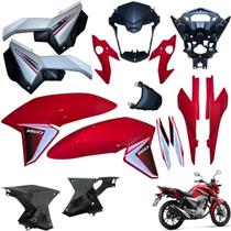 Asa (Aba) Tanque Cg Titan 160 2016 até 2021 + Tampa Lateral Farol Completo Rabeta Traseira 3 Peças Asa (Aba) Tanque Cg Titan 160 2016 até 2021 + Tampa Lateral Farol Completo Rabeta Traseira 3 Peças