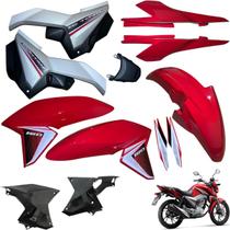Asa (aba) Tanque Cg Titan 160 2016 até 2021 + Tampa lateral Rabeta 3 peças Paralama Dianteiro