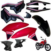 Asa (aba) Tanque Cg Titan 160 2016 até 2021 + Tampa lateral Rabeta 3 peças Paralama Dianteiro