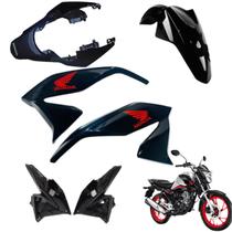 Asa (aba) Tanque Cg Titan 160 Modelo 2022 / 2024 + Rabeta traseira 3 Peças Paralama Dianteiro