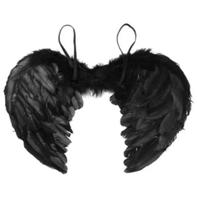Asa Anjo Negro Cupido Fantasia Halloween Malévola Carnaval - RPires