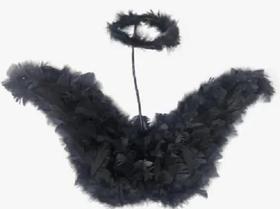 Asa de Anjo com Auréola Preto