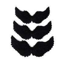 Asa de Anjo ou Diabo Preto 75cm - Asas De Penas / Halloween / Natal / Anjo