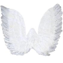 Asa de Anjo pra Fantasia de Carnaval ou Halloween Grande Preta ou Branca 62cm Branco Asa de Anjo pra Fantasia de Carnaval ou Halloween Grande Preta ou Branca 62cm Branco